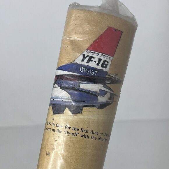 Vintage 1980s F-16 Fighter Jet  Plane Poster SEALED - Picture 10 of 10